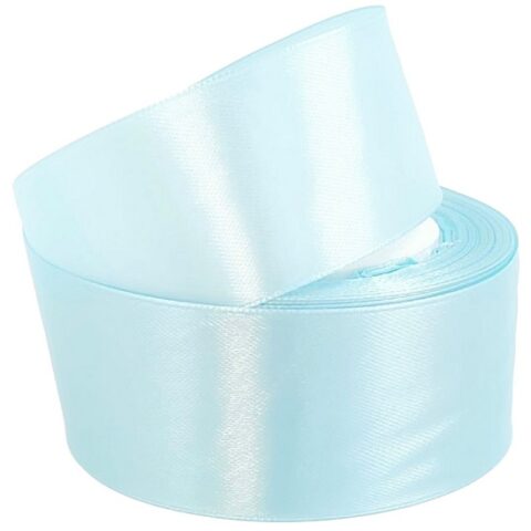 Лента атлас 4см х 25ярд небесно-голубой