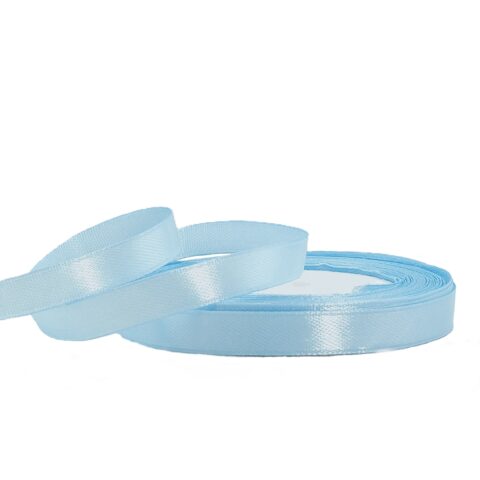 Лента атлас 1см х 25ярд светло-голубой (172)