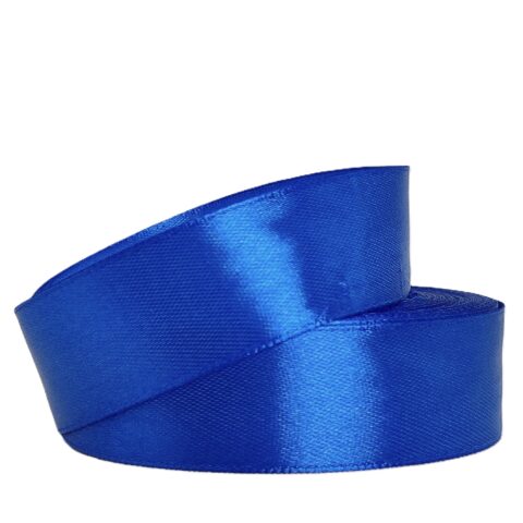 Лента атлас 2,5см х 25ярд синий (40)