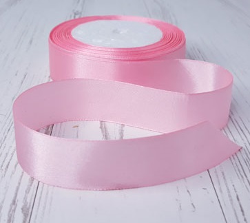 Лента атлас 4см х 25ярд розовый (147)