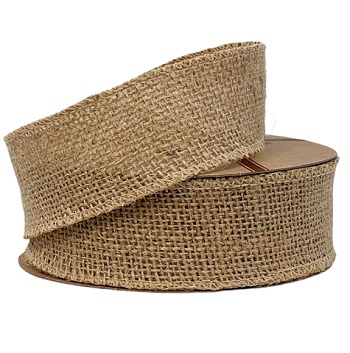 Лента джутовая 40mm*10 ярд коричневый