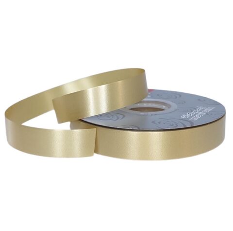 Лента полипропилен 1,8смx100ярд, золотой