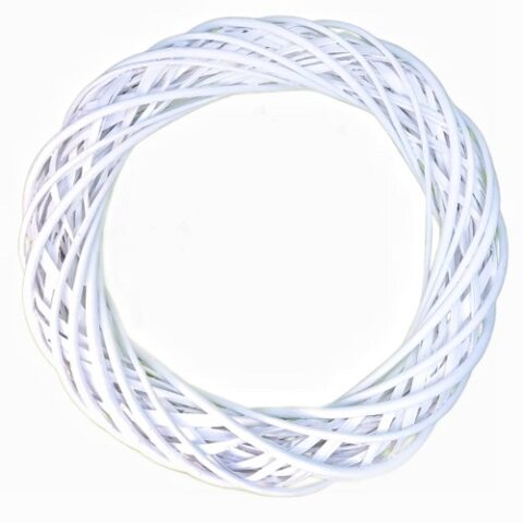 Венок из ивы D40 H8 см, белый