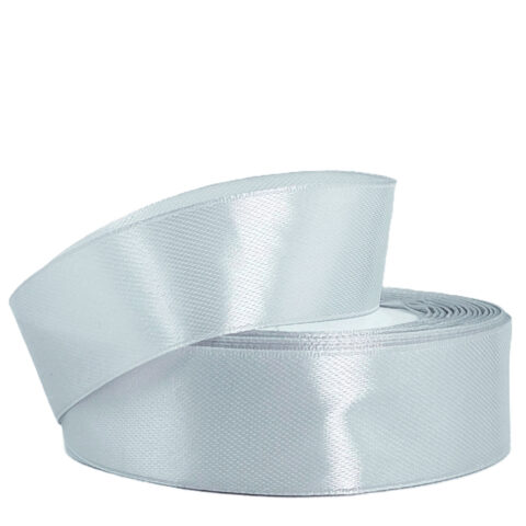 Лента атлас 2,5см х 25ярд светло-серый