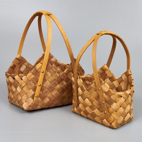 Корзины из бересты (секвойя) 30*21*13*19/39, 22*15*14*18,5/34, 2шт, сумка, коричневый