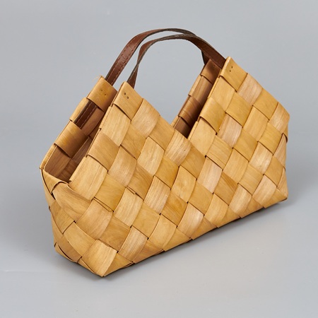 Корзина из бересты (секвойя) 34*12*12,5*21/25, сумка, натуральный