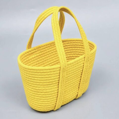 Корзина плетеная 30*15*17*32, B27*15, текстиль, желтый