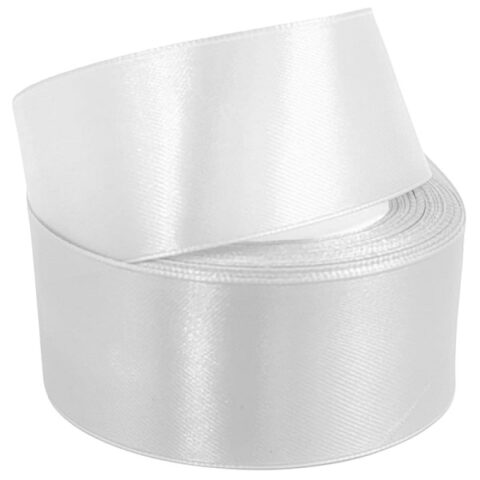 Лента атлас 4см х 25ярд  светло-серый