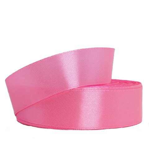 Лента атлас 2,5см х 25ярд насыщенно-розовый (005)