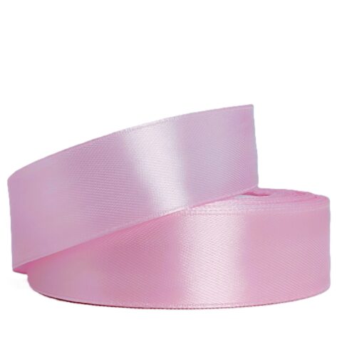Лента атлас 2,5см х 25ярд розовый мел (149)