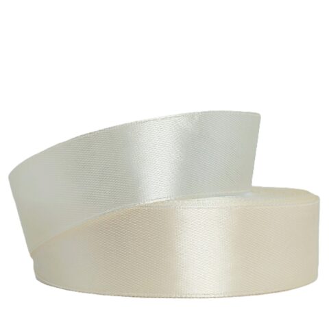 Лента атлас 2,5см х 25ярд айвори (050)
