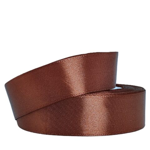 Лента атлас 2,5см х 25ярд каштановый (031)