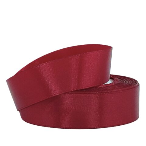 Лента атлас 2,5см х 25ярд марсала (152)