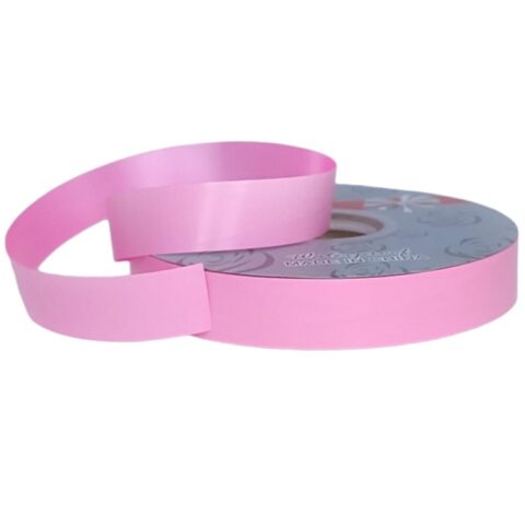 Лента полипропилен 1,8смx100ярд, матовый-розовый