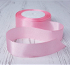 Лента атлас 2см х 25ярд розовый мел (149)