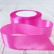 Лента атлас 2см х 25ярд розовая камелия (089)