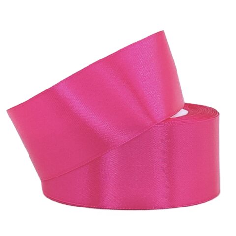 Лента атлас 4см х 25ярд розовая камелия (089)