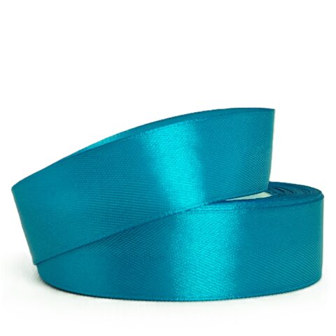 Лента атлас 2см х 25ярд морская волна (047)