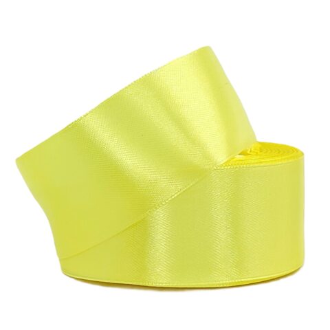 Лента атлас 4см х 25ярд лимонный (15)