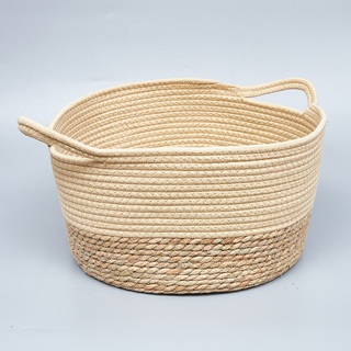 Корзина плетеная 38*22  B23, текстиль, натуральный