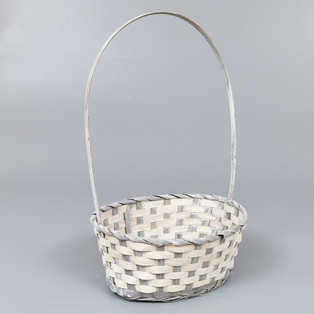 Корзина из бамбука 25*19,5*10*45, круг, серый