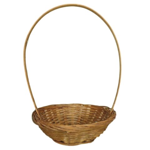 Корзина из бамбука 19*5, круг, коричневый