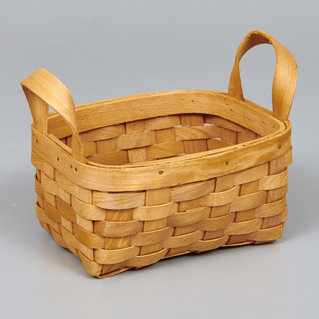 Корзина из бересты (секвойя) 15,5*12,5*7,5/11,5, прямоугольник, светло-коричневый