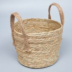 Корзина плетеная 24*19 B20, рогоз, натуральный