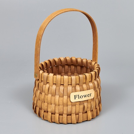 Корзина из бересты (секвойя) 17*12,5*26, круг, светло-коричневый