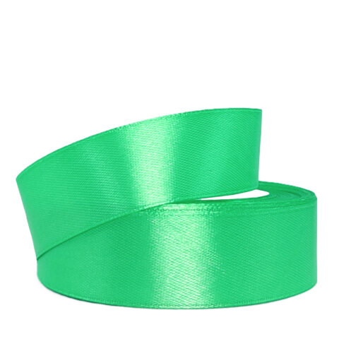 Лента атлас 2,5см х 25ярд зелёное яблоко