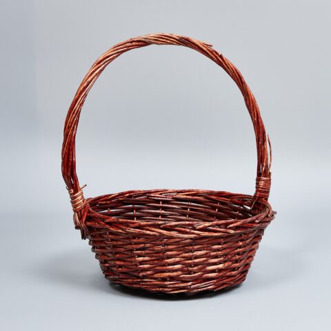 Корзина из ивы 25*25*10/30, круг, коричневый