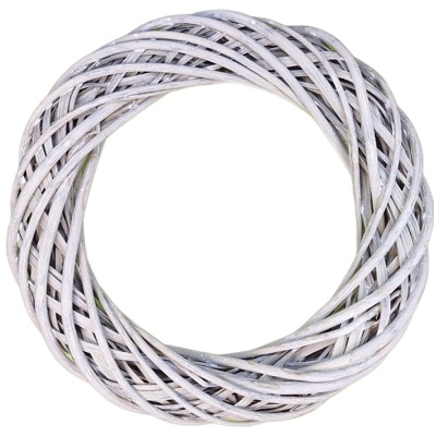 Венок из ивы D23 H5 см, серый