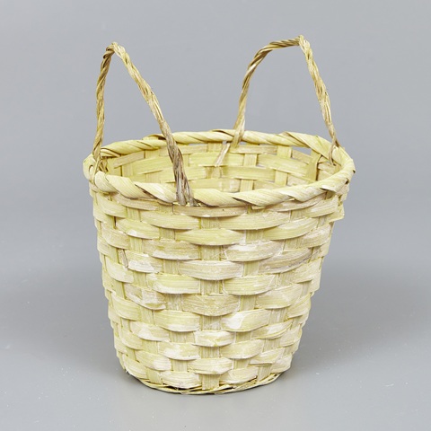 Корзина из бамбука 16*13,5*20, круг, желтый