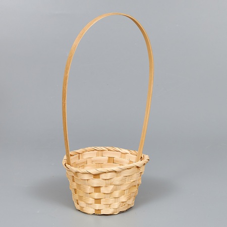 Корзина из бамбука 13*9,5*28, круг, натуральный