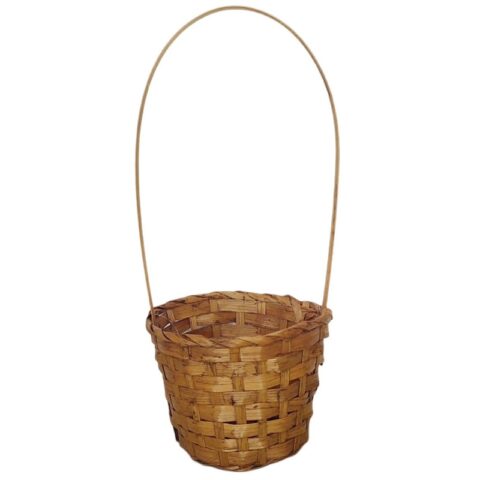 Корзина из бамбука 13*9,5*28, круг, коричневый