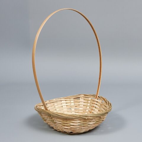 Корзина из бамбука 19*5, круг, натуральный