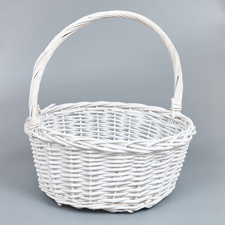 Корзина из ивы 41*16*41, S. круг, белый