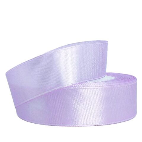 Лента атлас 2,5см х 25ярд сиреневый пастель (085)