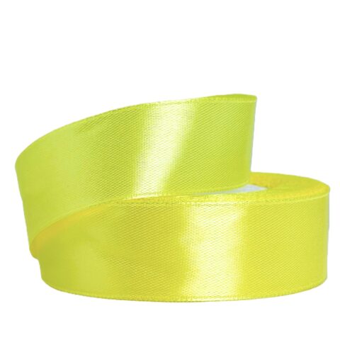 Лента атлас 2,5см х 25ярд лимонный (15)