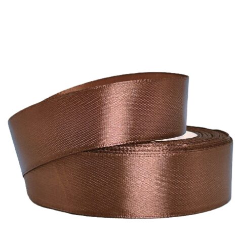 Лента атлас 2,5см х 25ярд шоколад (32)