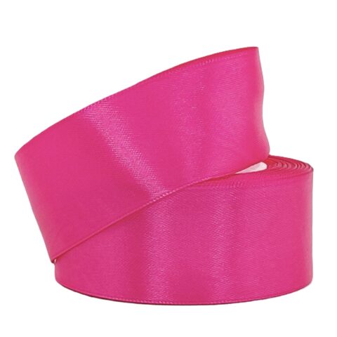 Лента атлас 4см х 25ярд малина (027)