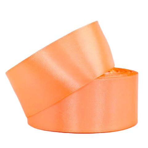 Лента атлас 4см х 25ярд мандариновый (сп)