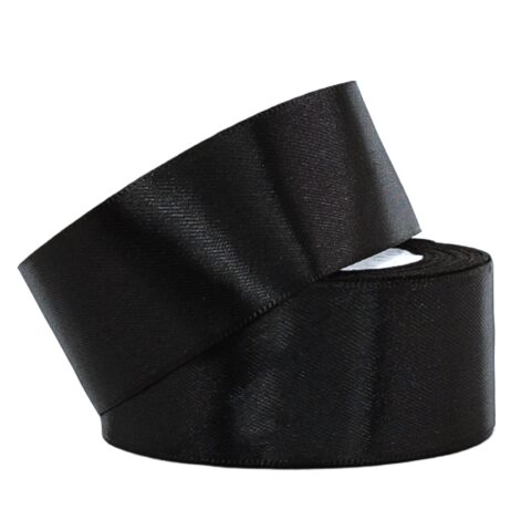 Лента атлас 4см х 25ярд черный (039)