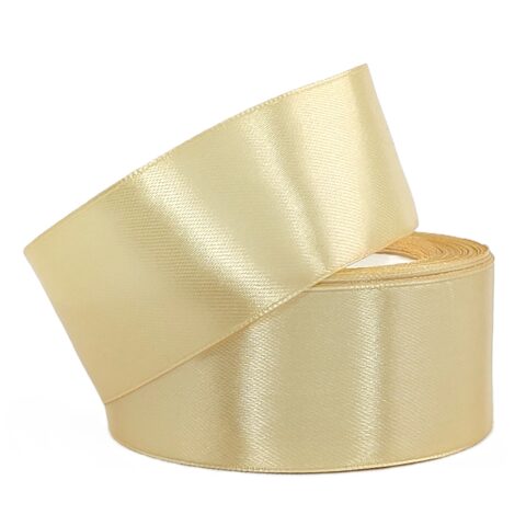Лента атлас 4см х 25ярд ванильный