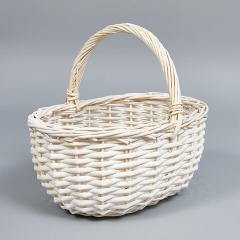 Корзина из ивы 23*19*12*23, овал, белый