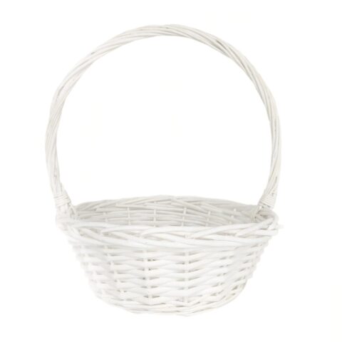 Корзина из ивы 25*25*10/30, круг, белый