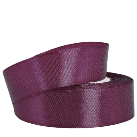 Лента атлас 2,5см х 25ярд ежевичный (083)