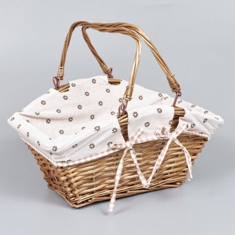 Корзина из ивы 38*23*21, прямоугольник, натуральный