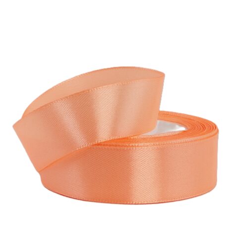 Лента атлас 2,5см х 25ярд кораллово-оранжевый (022)