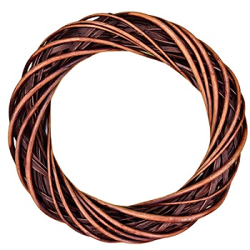 Венок из ивы D40 H8 см, коричневый